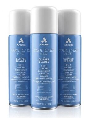Andis Cool Care Plus 15.5 oz Clipper Blade Spray Lot of 3 New 12750